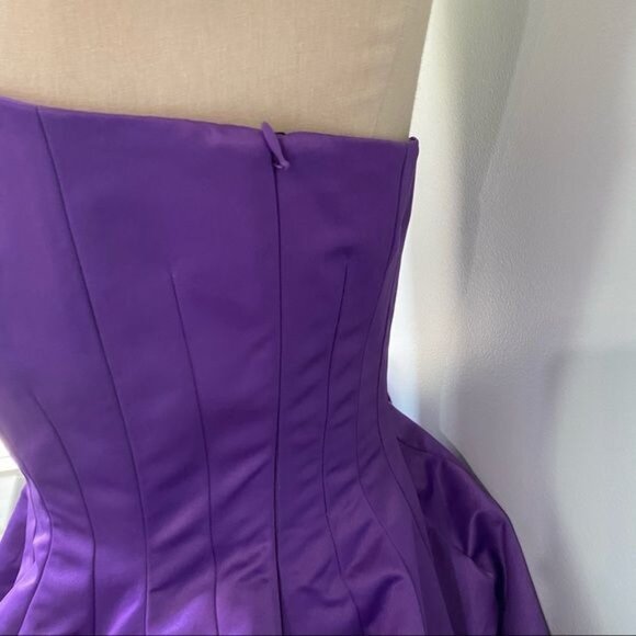 Betsey Johnson Evening Dutchess Purple Rose Dress - Picture 8 of 16